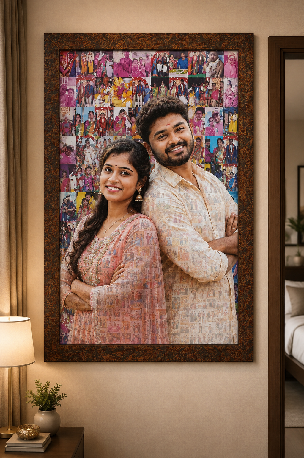 Mosaic art photo frame