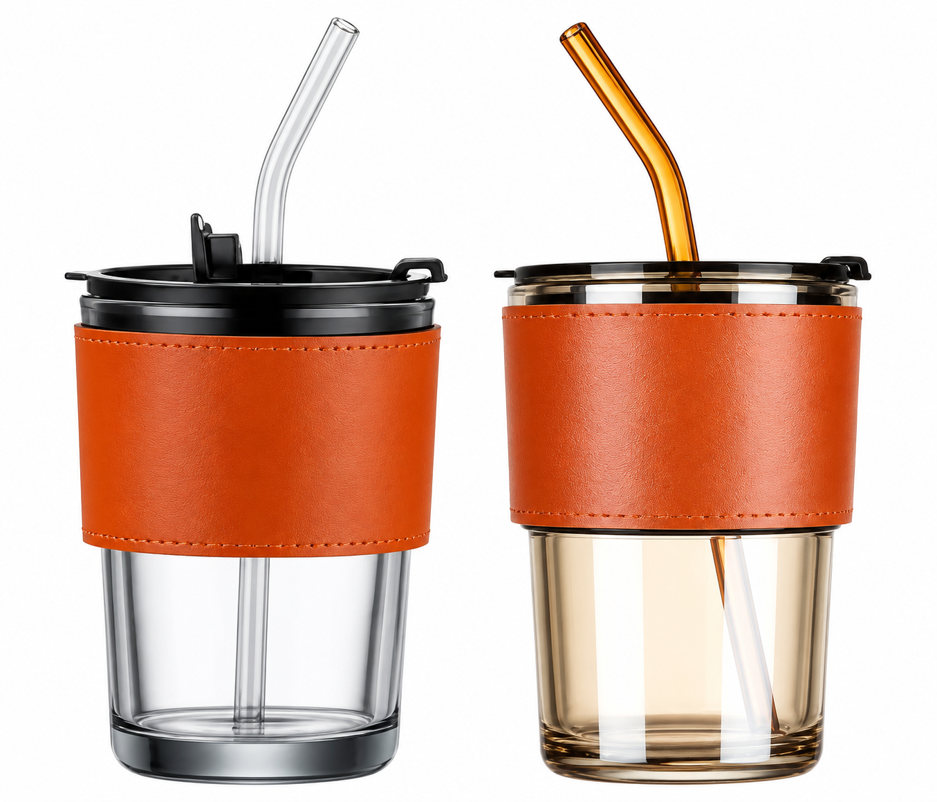 Leather Strip Glass Bottle (Bulk Orders Only)