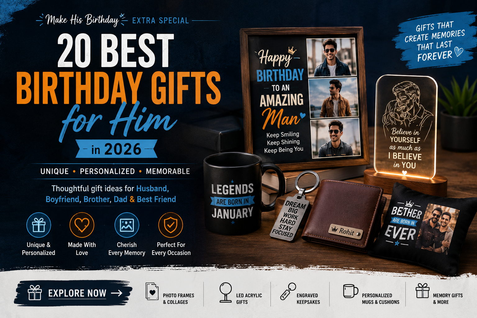 20 Best Birthday Gifts for Him in 2026 | Unique & Personalized Gift Ideas